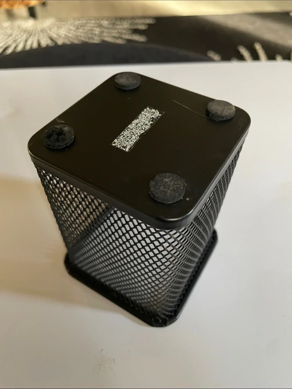 Durable Black Mesh Desk Organizer Cup